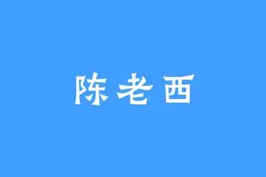 陈老西