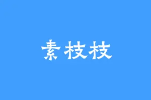 素枝枝