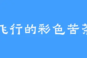飞行的彩色苦茶