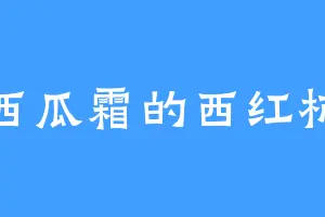 西瓜霜的西红柿