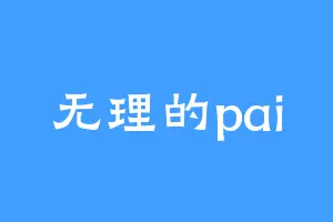 无理的pai
