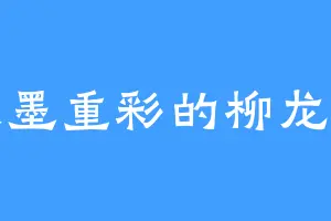 浓墨重彩的柳龙光