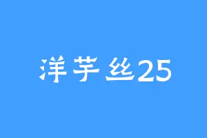 洋芋丝25