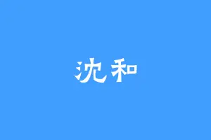 沈和