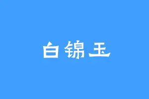白锦玉