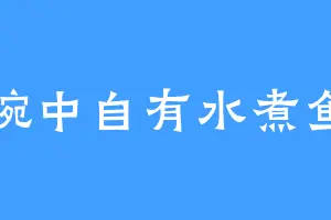 碗中自有水煮鱼