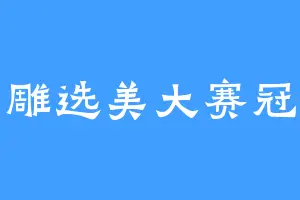 沙雕选美大赛冠军