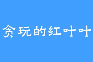 贪玩的红叶叶