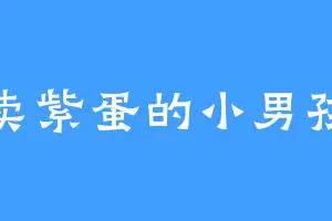 卖紫蛋的小男孩